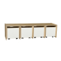 Wood Designs 60" W x 16" H Elementary School Classroom Mobile Bench with Storage