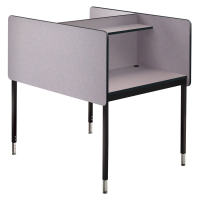 Smith Carrel Double-Sided Height Adjustable Study Carrel (Shown in Grey)