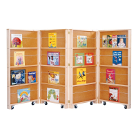 Jonti-Craft 4-Section Mobile Library Classroom Bookcase (example of use)