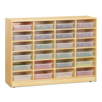 Jonti-Craft 24 Paper-Tray Mobile Classroom Storage with Clear Paper-Trays