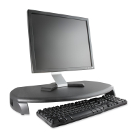 Kantek 3" H LCD Monitor Riser Stand with Keyboard Storage, Black