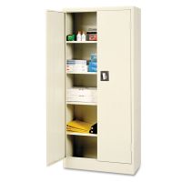 Alera 30" W x 15" D x 66" H Space Saver Storage Cabinet in Putty, Assembled