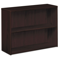 HON 105532NN 2-Shelf Laminate Bookcase in Mahogany Finish