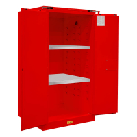 Durham Steel 60 Gal Two Self-Closing Doors Flammable Storage Cabinet with 2 Shelves