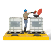 Ultratech Ultra-Modular Indoor IBC Intermediate Bulk Container Spill Containment Pallets