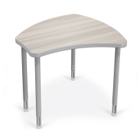 Balt MooreCo Hierarchy Shapes Height Adjustable Desk, Grey Elm