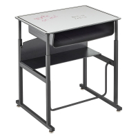 Safco AlphaBetter 28" x 20" Dry Erase Height Adjustable Standing Book Box Student Desk