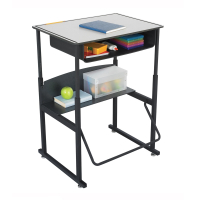 Safco AlphaBetter 28" x 20" Premium Height Adjustable Standing Book Box Student Desk