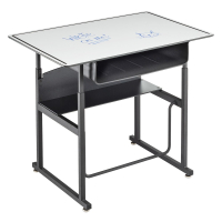 Safco AlphaBetter 36" x 24" Dry Erase Height Adjustable Standing Book Box Student Desk