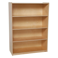 Wood Designs 4-Shelf Classroom Bookshelf, Birch, 49" H x 36" W x 15" D