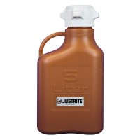 Justrite HDPE Carboys, Ambe (1.3 Gal. Model Shown)