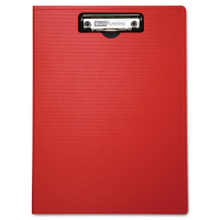 Baumgartens 1/2" Capacity 8-1/2" x 11" Low-Profile Portfolio Clipboard, Red