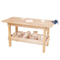 Wood Designs Maple Workbench Play Set with Clear Trays and Wood Pieces