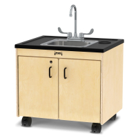 Jonti-Craft Clean Hands Helper 26" H Stainless Steel Portable Sink