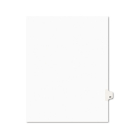 Avery Preprinted "20" Tab Letter Dividers, White, 25/Pack
