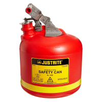 Justrite 14261 Type I 2.5 Gallon Polyethylene Round Nonmetallic Safety Can