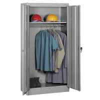 Tennsco Standard Wardrobe Cabinets (shown in medium grey)