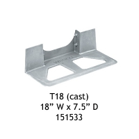 Wesco T18 Aluminum Cast Noseplate 18" W x 7.5" D