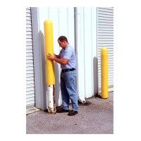 Ultratech 52" H Bollard Cover Post Protector, Yellow