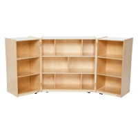 Wood Designs Classroom 14-Space Mobile Storage Unit, Folding, 38" H x 72" W