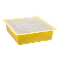 Eagle 10.5" W x 10.5" L Filled Polypropylene Spill Containment Drip Pan, 1 Gallon