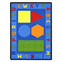 Joy Carpets Alphabet Shapes Rectangle Classroom Rug