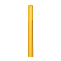 Eagle 6" Round HDPE Bollard Cover Post Protector Sleeve 72" H, Yellow 1730-72