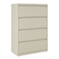 Hirsh HL8000 Series 4-Drawer 36" Wide Full-Width Pull Lateral File Cabinet, Putty