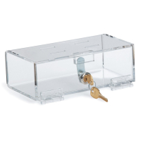 Omnimed 8.25" W x 4.5" D x 2.75" H Clear Acrylic Plexiglass Refrigerator Lock Box