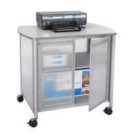 Safco Impromptu 1-Shelf Deskside Machine Cart, Translucent Door