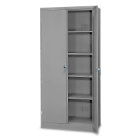 Tennsco 36" W x 78" H Deluxe Storage Cabinets (shown in medium grey, standard handle)