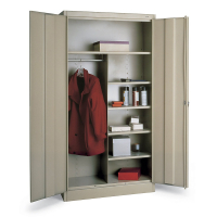 Tennsco Deluxe Combination Wardrobe and Storage Cabinets (Shown in Champagne/Putty)