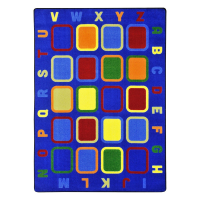 Joy Carpets Alphabet Tiles Rectangle Classroom Rug