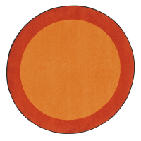Joy Carpets All Around Classroom Rug, Orange (Shown in Round)