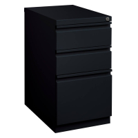 Hirsh 23" Deep 3-Drawer Box/Box/File Mobile Pedestal, Black