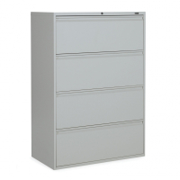 Global 1900 Plus 4-Drawer 36" Wide Lateral File Cabinet, Letter & Legal
