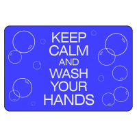 NoTrax "Keep Calm and Wash Hands" Vinyl Back Nylon Safety Message Floor Mats