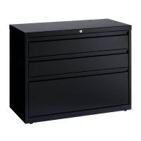 Hirsh HL8000 Series 36" Wide Box/Box/File Lateral File Cabinet, Black