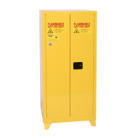 Eagle 1962LEGS Manual Two Door Flammable Tower Safety Cabinet with Legs, 60 Gallons, Yellow