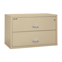 FireKing 2-Drawer 44" Wide 1-Hour Rated Lateral Fireproof File Cabinet - Shown in Parchment