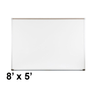 Best-Rite 8 ft. x 5 ft. Porcelain Magnetic Whiteboard with Aluminum Trim