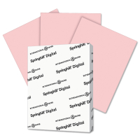 Springhill 8-1/2" x 11", 67lb, 250-Sheets, Pink Vellum Bristol Color Cover Stock