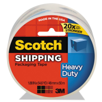 Scotch 1.88" x 54.6 yds Clear Heavy-Duty Packaging Tape, 3" Core