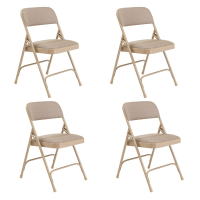 NPS 2200 Series Fabric Double Hinge Folding Chair, 4-Pack (Shown in Beige)