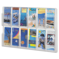 Safco Reveal 21" H 12-Compartment Clear Literature Display