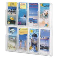 Safco Reveal 21" H 8-Compartment Clear Literature Display