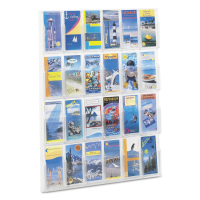 Safco Reveal 41" H 24-Compartment Clear Literature Display