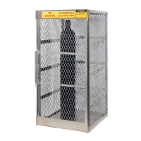 Justrite Cylinder Storage Locker Cage (Vertical 10 Cylinder Model)
