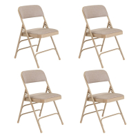 NPS 2300 Series Fabric Triple Brace Double Hinge Folding Chair, 4-Pack (Shown in Beige)