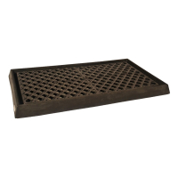 Ultratech 2350 54" W x 29.75" L Containment Tray with Grating, 14 Gallons, Black